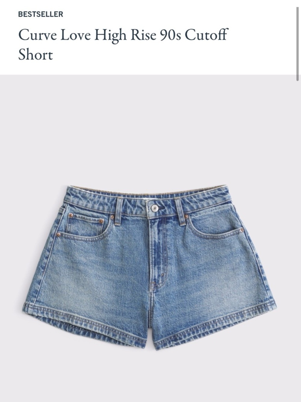 A&F 90's Relaxed Cutoff Shorts Curve Love